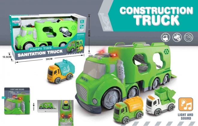 Woopie zöld autómentő City Truck hang- és fényhatásokkal