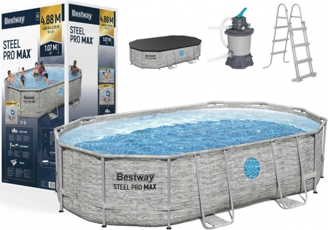 Önhordó Bestway Power Steel Swim Vista medence 427 x 250 x 100 cm