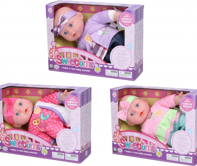 Puha beszélő baba 28 cm