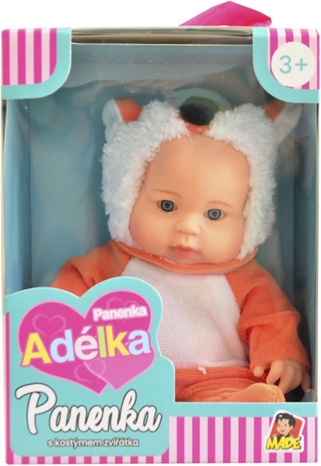 Baba rókás állatjelmezben 22,5 cm