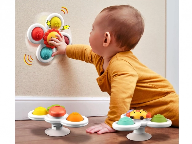 Színes tapadókorongos fidget spinner készlet