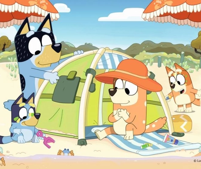Bluey Puzzle a Strandon 35 Darab