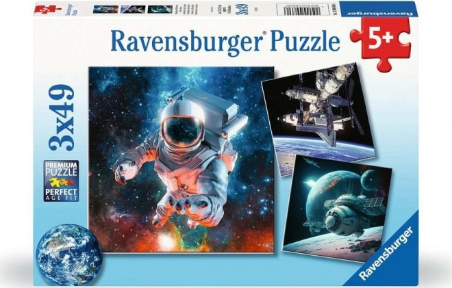 Ravensburger űrkutatás puzzle készlet 3x49 darab