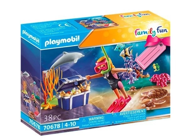 Playmobil családi szórakozás kincskereső búvár szett