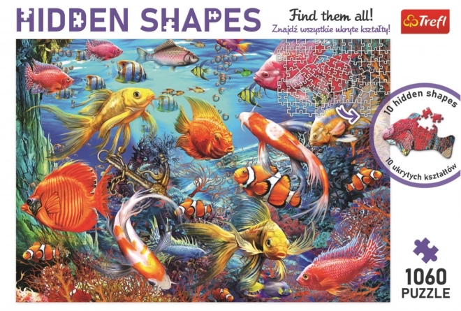 Trefl hidden shapes puzzle 1060 darabos - víz alatti élet