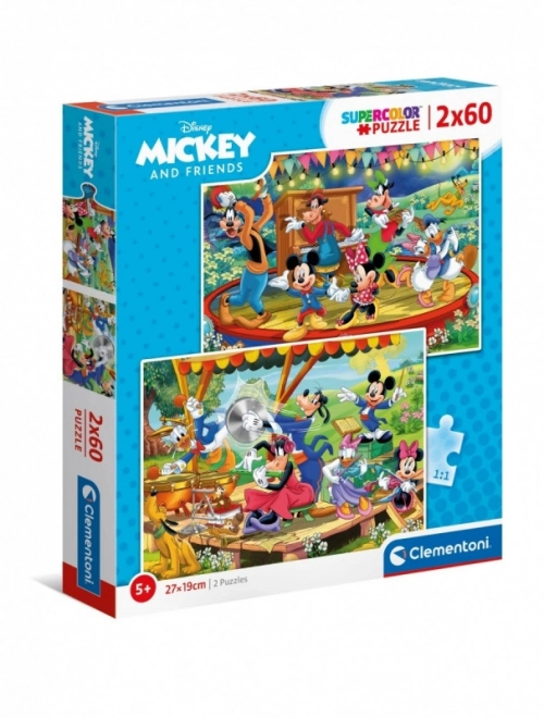 Mickey és barátai 2x60 darabos puzzle