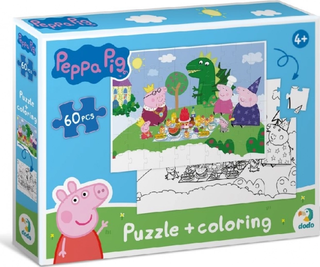 Kétoldalas puzzle Peppa malac: Piknik