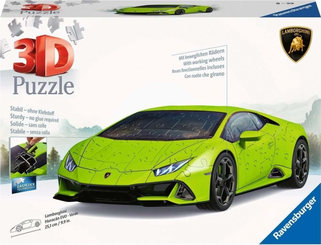 Lamborghini Huracán Evo zöld 108 darabos kirakó