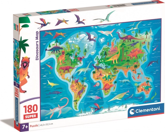 Dinoszaurusz térkép puzzle 180 darabos