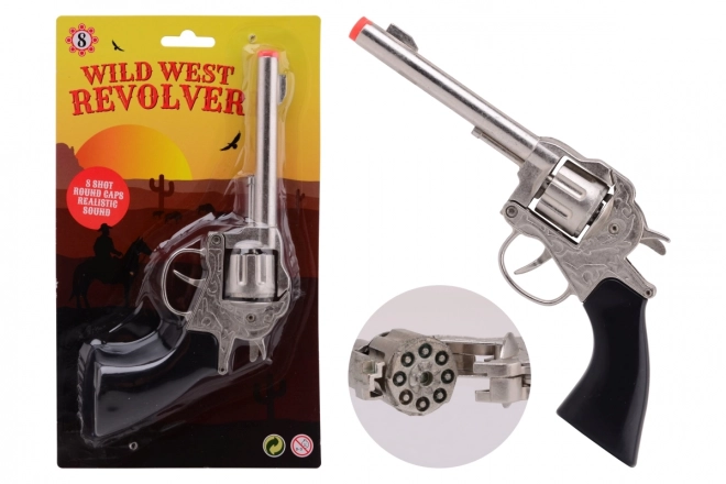 Fém cowboy revolver 8 töltényhez