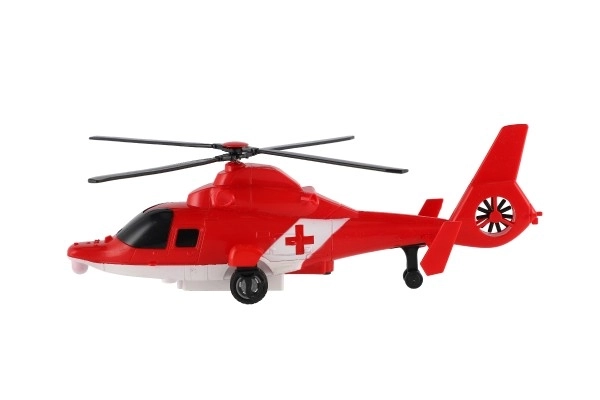 Mentőhelikopter műanyag, 22 cm