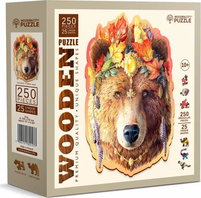 Fa puzzle stílusos medve 250 darabos