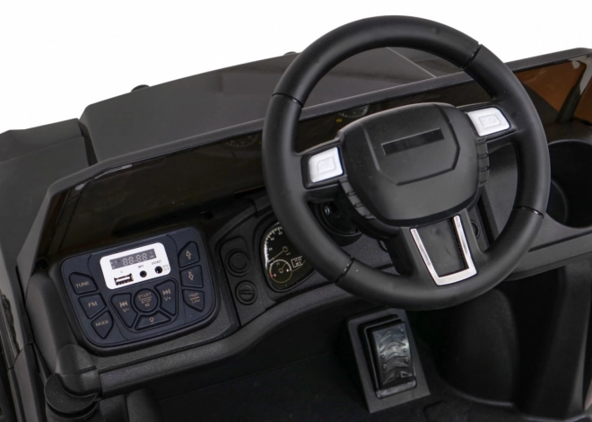 Farm pick-up gyerekeknek fekete + távirányító + csomagtartó + lapát + EVA + MP3 LED