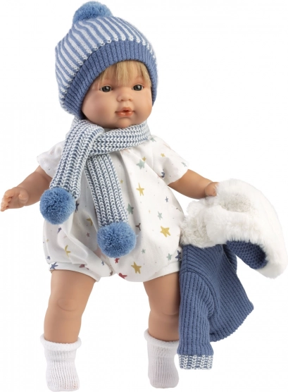 Valósághű SASHA baba hangokkal és puha testtel - 38 cm