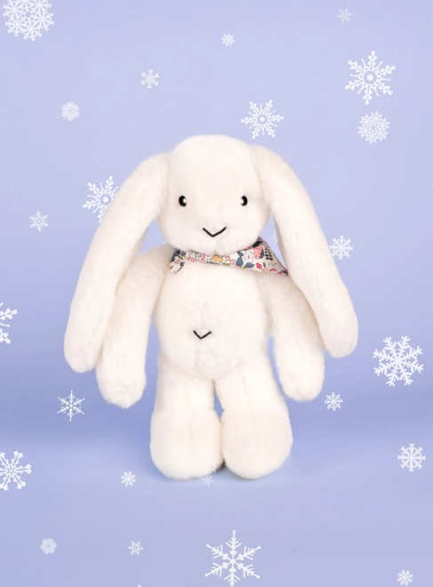 Doudou plüss nyuszi kendővel fehér 35 cm