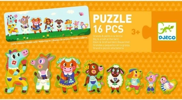 DJECO Puzzle Nagy és Kicsi a Farmon