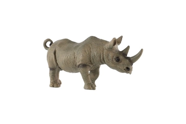 Kétagyarral rendelkező orrszarvú műanyag figura 14 cm