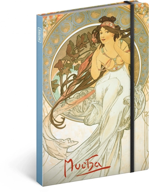 Notique jegyzetfüzet Alfons Mucha – Zene, vonalas