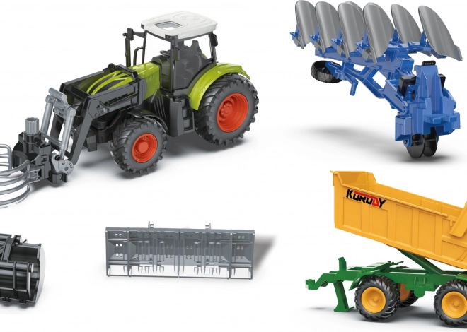 Traktor Rakodó Hatásokkal és Tartozékokkal 29 cm