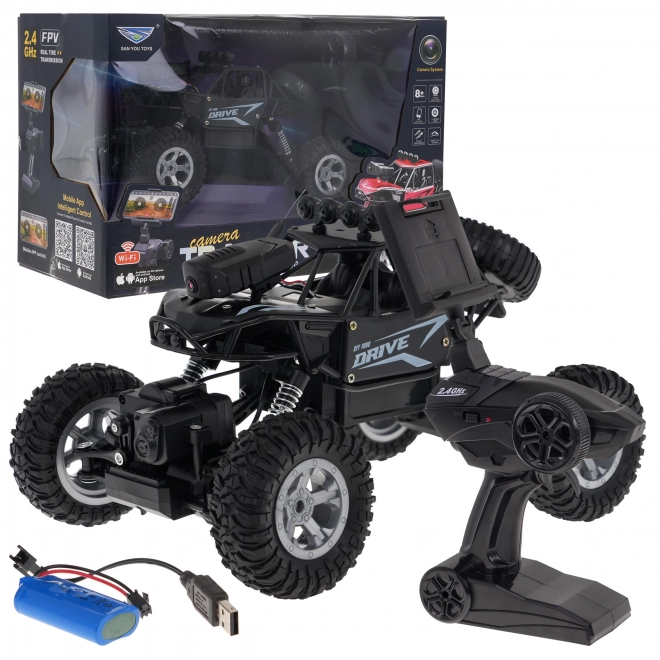 Crawler rover kamera autó