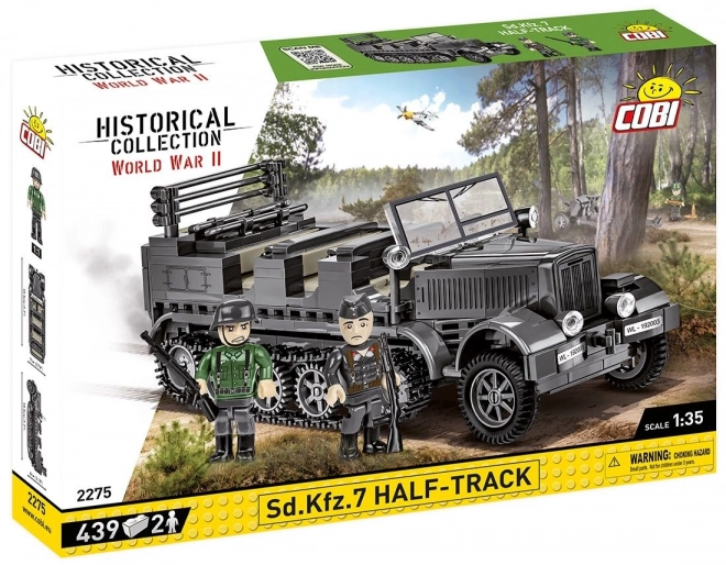 II. világháborús Sd.Kfz. 7 féllánctalpas építőkészlet