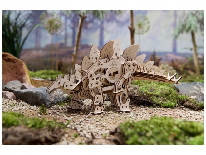 Ugears 3D fa mechanikus puzzle Stegosaurus