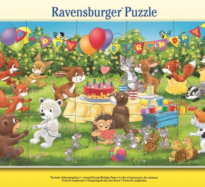 Ravensburger puzzle Születésnapi ünneplés állati barátokkal 15 darabos