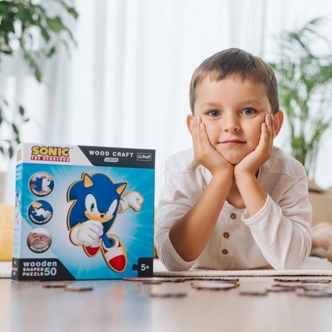 Trefl fa puzzle kisokos Sonic 50 darabos