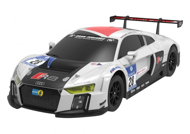 Távirányítós AUDI R8 LMS 1:24 modellautó fehér-fekete