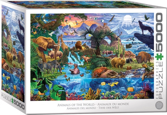 Eurographics állatok a világon 5000 darabos puzzle