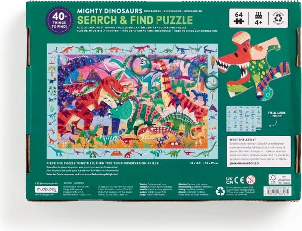 Fenséges Dinoszaurusz Puzzle 64 darab