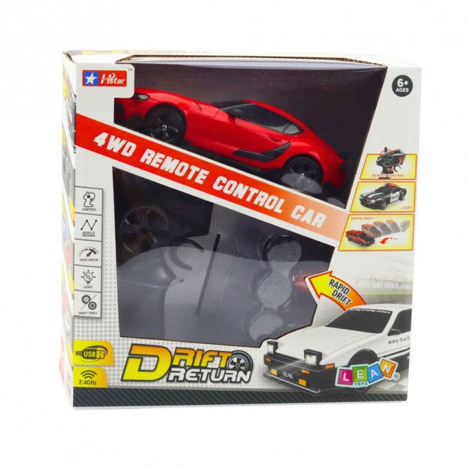 Távirányítós drift autó 4WD piros