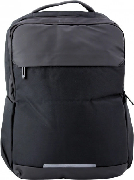 Városi hátizsák USB-vel és laptop zsebbel, fekete 16L