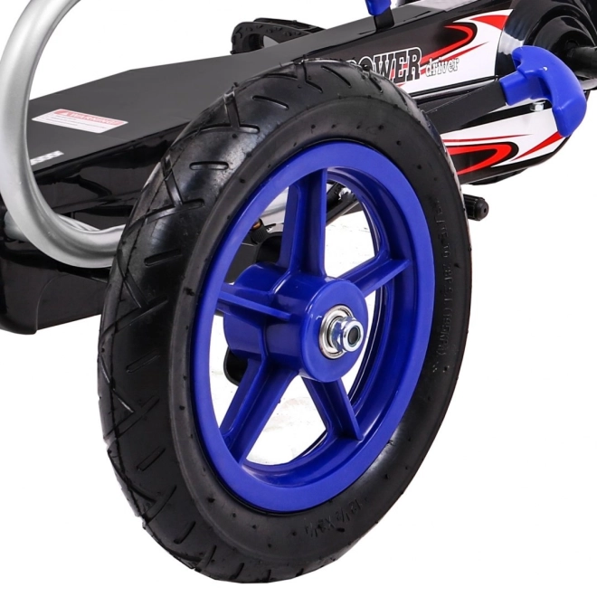 Gokart Full Ahead AIR pedálokkal gyerekeknek 3+ Kék + Ülésállítás + Felfújható kerekek + Kézifék