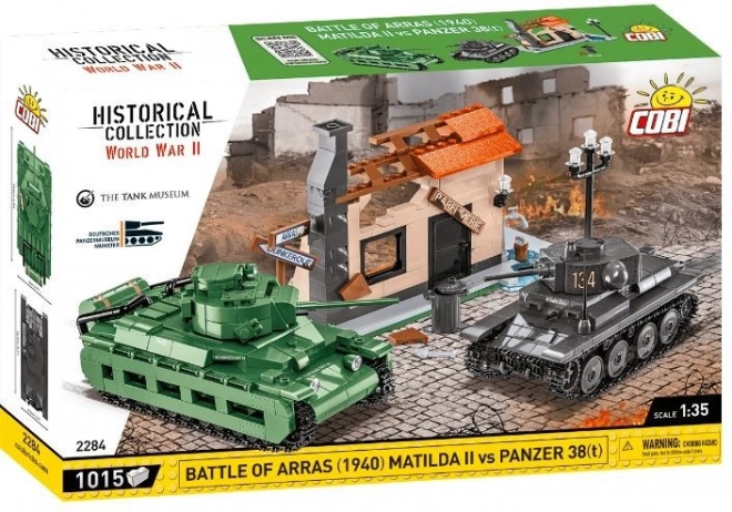 II. világháborús Arras csata: Matilda II vs Panzer 38 építőkészlet