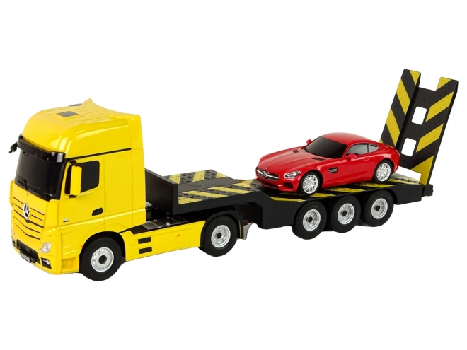 Rc távirányítós mercedes-benz tréler autó szett