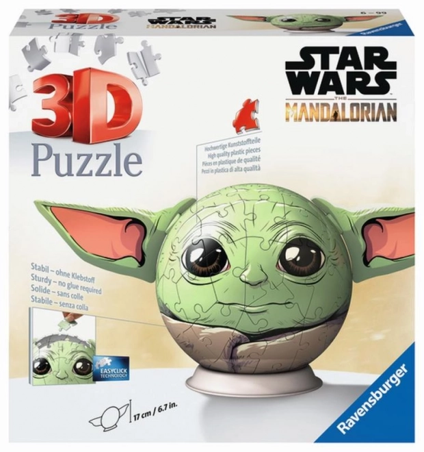 Star Wars Baby Yoda 3D puzzle golyó