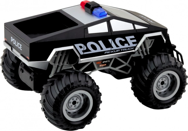 Versenyautó Rendőrségi Off-Road RC fekete 1:16