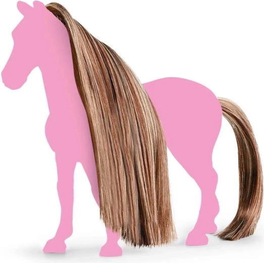 Schleich Horse Club kiegészítők lovakhoz – barna-arany sörény és farok