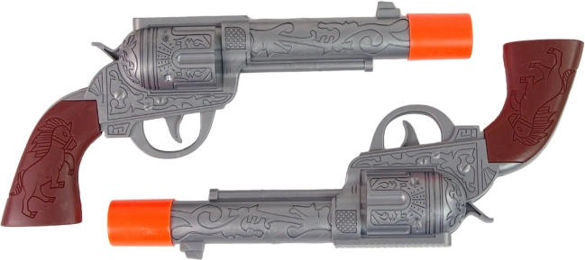 Két részletgazdag, hangot adó revolver