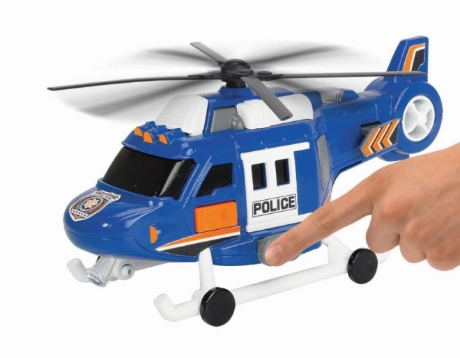 rendőrségi helikopter hang- és fényhatásokkal