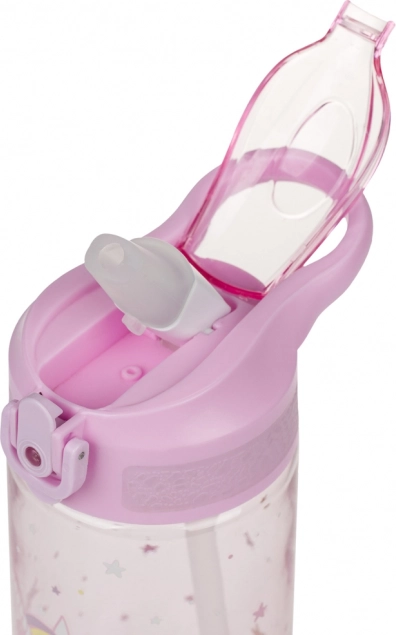 Tritán ivópalack szívószállal Rainbow Unicorn 500 ml