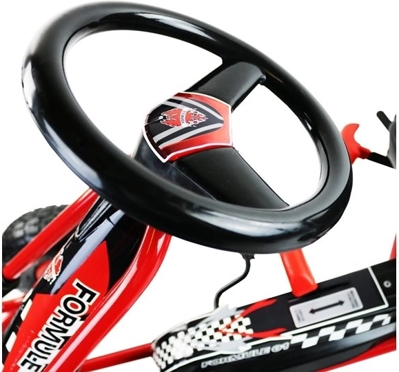 Pedálos levegős gokart + Felfújható gumik + Állítható ülés – Piros