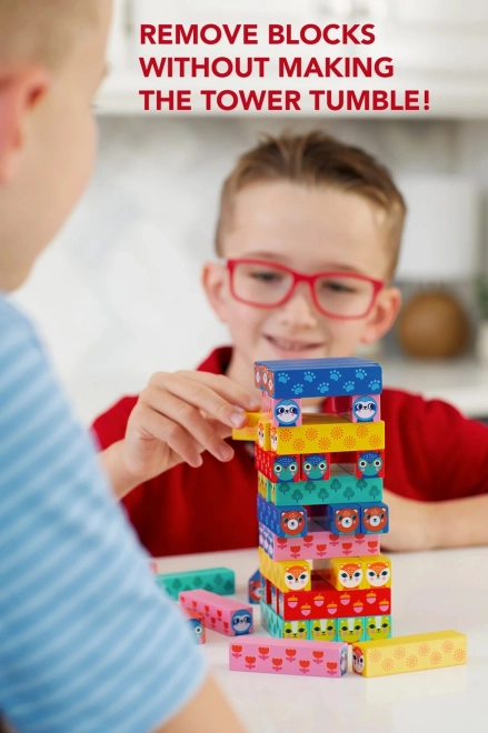 Állatok az erdőben Jenga játék fából