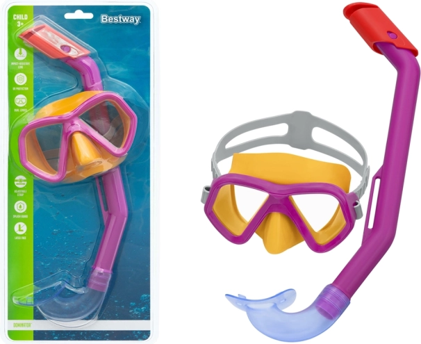 BESTWAY gyerek búvárkészlet maszk és snorkel – Rózsaszín