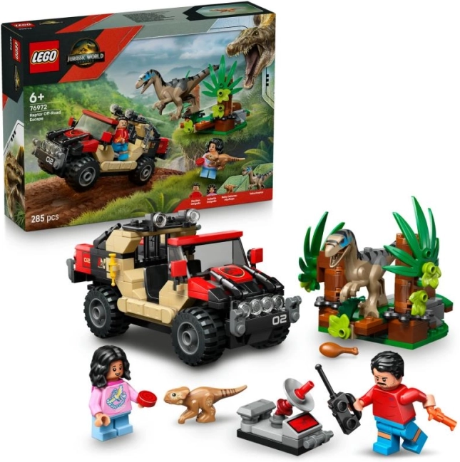 lego jurassic world – szökés a raptor elől terepjáróval