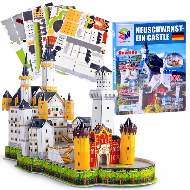 Neuschwanstein kastély 3D puzzle 109 darabos