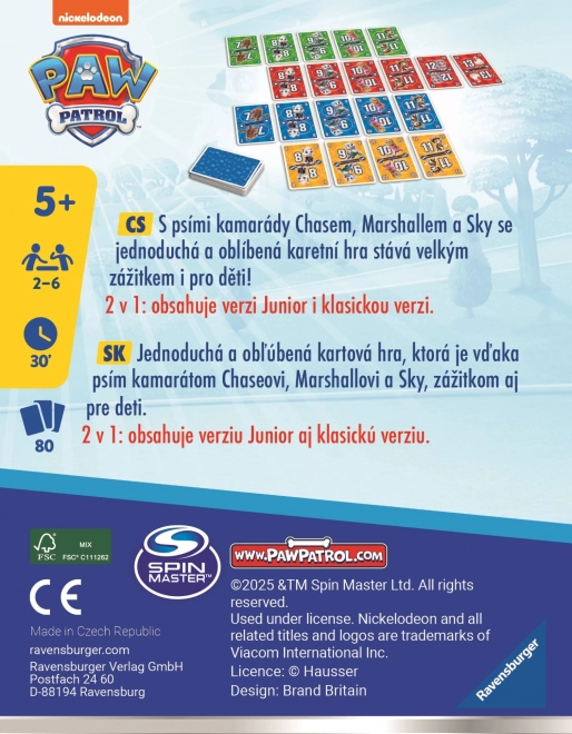 Ravensburger Kártyajáték Tizenegy - Mancs őrjárat