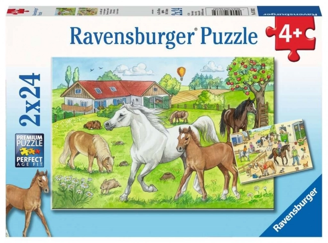 Ravensburger puzzle az istállóban 2x24 darabos