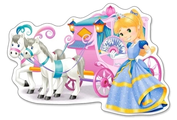 Maxi 12 darabos Puzzle Princess Carriage